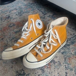 Converse High-Tops in Yellow with White Accents